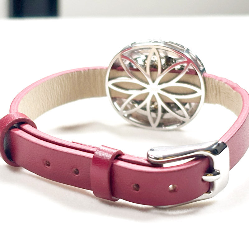 Green Phantom Quartz Leather Bracelet
