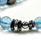 Labradorite Charm + Aquamarine Phantom Quartz w/ Sweden Meteorite Bracelet