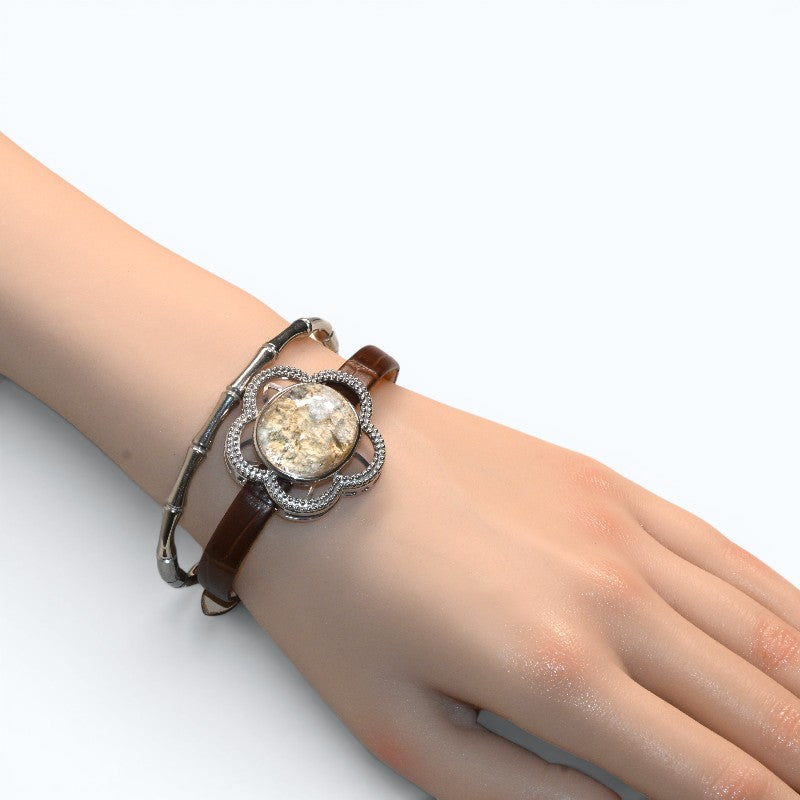 White Phantom Leather Bracelet