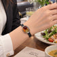 Golden Honey Amber Leather Bracelet