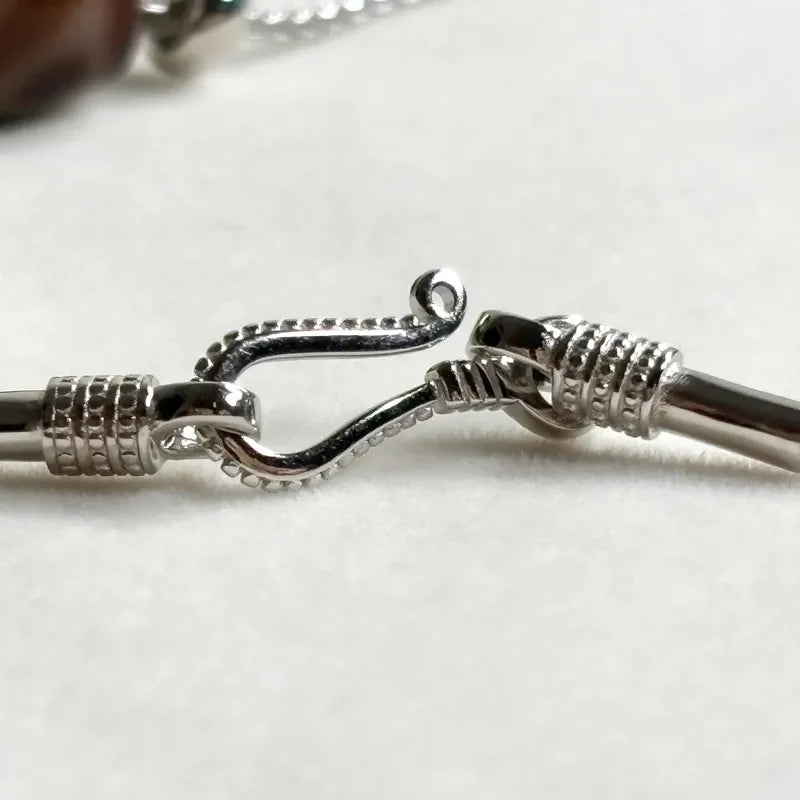 Six Eye Tiger Tooth Dzi Bead