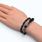 Silver B Charm + Pietersite w/ Black Tourmaline Bracelet