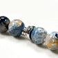 Silver Chrome Heart Charm + Pietersite w/ Hypersthene Bracelet
