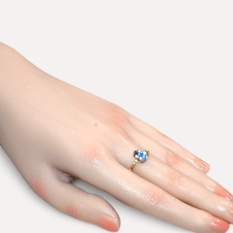 Aquamarine Gourd Ring