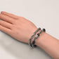 Letter A | Grey Moonstone & Black Auralite Bracelet