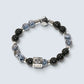 Silver B Charm + Pietersite w/ Black Tourmaline Bracelet