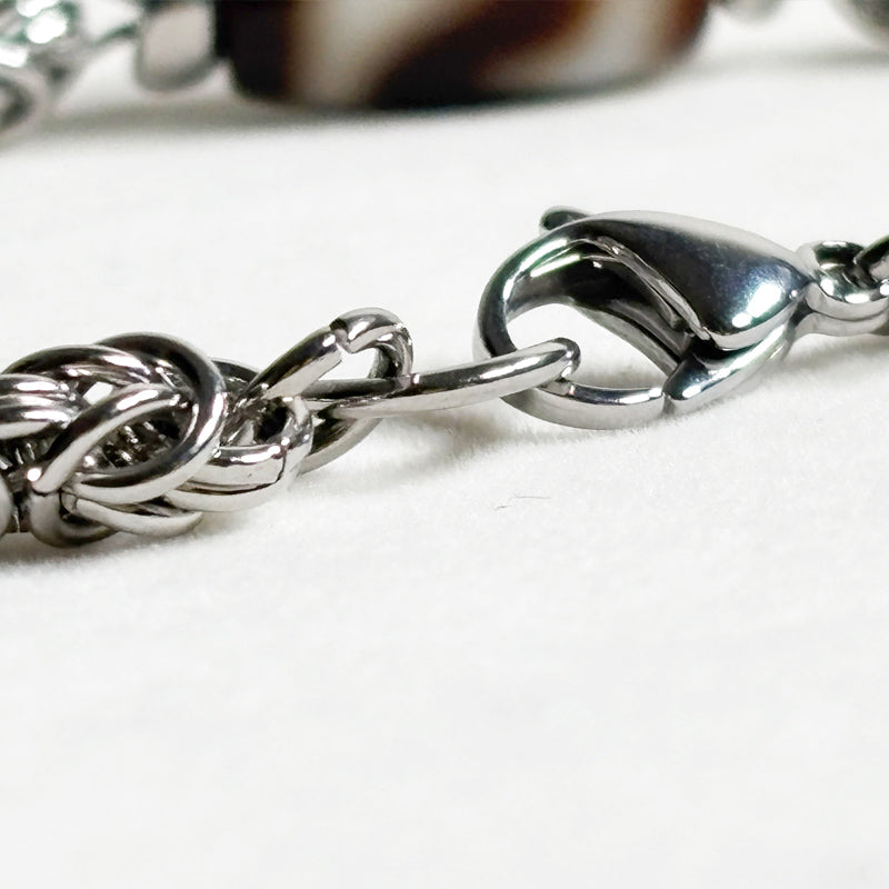 Tiger Tooth Dzi Bead Bracelet
