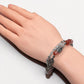 Silver Chrome Heart Cross Charm + Auralite 23 w/ Labradorite Bracelet