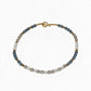 Devil's Aquamarine + Grey Moonstone w/ Freshwater Pearl Anklet