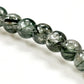 Silver Chrome Heart Cross Charm + Green Lepidolite Quartz w/ Green Rutilated Quartz Bracelet