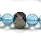 Labradorite Charm + Aquamarine Phantom Quartz w/ Sweden Meteorite Bracelet