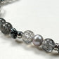 Black Rutilated Quartz Charm + Black Rutilated Quartz w/ Akoya Pearl Bracelet