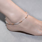 Mozambique Rose Quartz w/ Freshwater Pearl Anklet