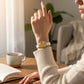 Yellow Amber Leather Bracelet