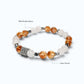 Letter U  | Citrine Pyramid & White Rutilated Quartz Bracelet