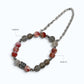 Silver Chrome Heart Cross Charm + Auralite 23 w/ Labradorite Bracelet
