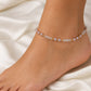 Kunzite w/ Freshwater Pearl Anklet
