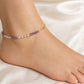 Amethyst Super Seven Quartz w/ Freshwater Pearl Anklet