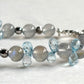 Aquamarine Charm + Grey Moonstone w/ Blue Topaz Bracelet