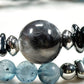 Black Sunstone w/ Devil Blue Aquamarine Dual -Loop Bracelet