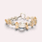 Rainbow Clear Quartz Charm +Green Moonstone Quartz  w/ Citrine Bracelet