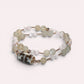 Wujie Boundless Dzi Bead + Green Moonstone w/ Kunzite Dual-Loop Bracelet