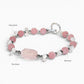 Rose Quartz Charm +Guava Quartz  w/ Moonstone Bracelet
