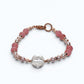 Rainbow Clear Quartz Charm +  Guava Quartz w/ Freshwater Pearl Bracelet