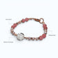 Rainbow Clear Quartz Charm +  Guava Quartz w/ Freshwater Pearl Bracelet