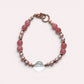 Rainbow Clear Quartz Charm +  Guava Quartz w/ Freshwater Pearl Bracelet