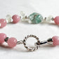 Green Phantom Quartz Charm +Guava Quartz  w/ Prehnite Bracelet