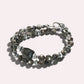 Blackgold Super Seven Quartz Charm w/ Black Skeletal Sunstone Dual -Loop Bracelet