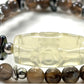 Nine Eye Citrine Charm w/ Golden Skeletal Sunstone Dual -Loop Bracelet