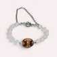 Double Tiger Tooth Dzi Bead w/ Moonstone Bangle