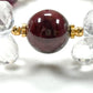 Auralite 23 Charm + Purple Garnet+ Clear Quartz w/ Freshwater Pearl Bracelet