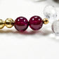 Auralite 23 Charm + Purple Garnet+ Clear Quartz w/ Freshwater Pearl Bracelet