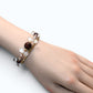 Auralite 23 Charm + Purple Garnet+ Clear Quartz w/ Freshwater Pearl Bracelet