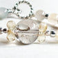 Rainbow Clear Quartz Charm +Rainbow Rabbit Fur Quartz  w/ Citrine Bracelet