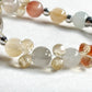 Rainbow Clear Quartz Charm +Rainbow Rabbit Fur Quartz  w/ Citrine Bracelet