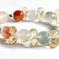 Rainbow Clear Quartz Charm +Rainbow Rabbit Fur Quartz  w/ Citrine Bracelet
