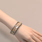 Rainbow Clear Quartz Charm +Rainbow Rabbit Fur Quartz  w/ Citrine Bracelet