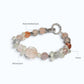 Rutilated Quartz Charm +Rainbow Rabbit Fur Quartz  w/ Prehnite Bracelet