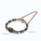Tiger Tooth Dzi Bead w/ Green Rutilated Quartz Bangle