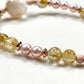 White Rabbit Fur Quartz Charm + Golden Titanium Rutilated w/ Freshwater Pearl Bracelet
