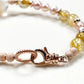 White Rabbit Fur Quartz Charm + Golden Titanium Rutilated w/ Freshwater Pearl Bracelet