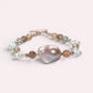 Freshwater Pearl w/ Rainbow Rutilated Quartz Bracelet