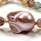 Freshwater Pearl w/ Rainbow Rutilated Quartz Bracelet