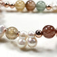 Freshwater Pearl w/ Rainbow Rutilated Quartz Bracelet