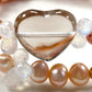 Red Rabbit Fur Quartz + Golden Sunstone+ Moonstone w/ Freshwater Pearl Dual- Loop Bracelet
