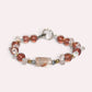 White Rabbit Fur Quartz +Strawberry Quartz  w/ Rose Quartz Bracelet